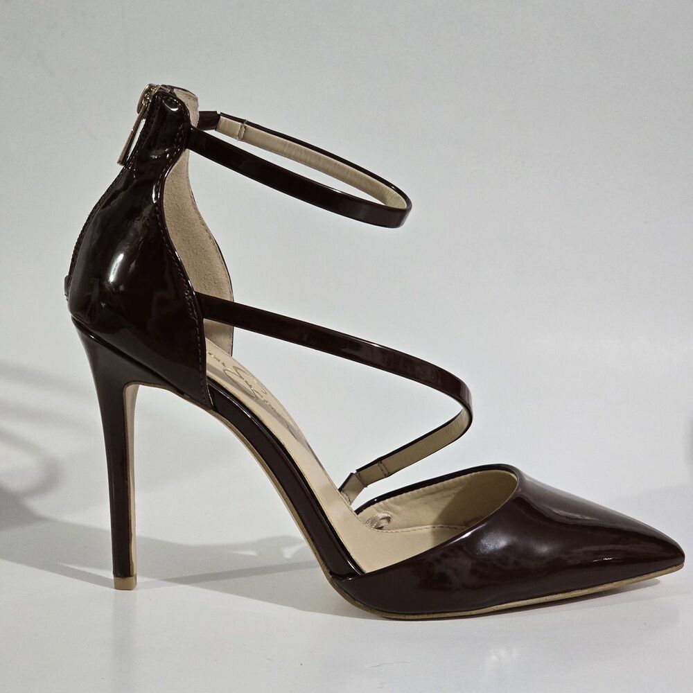 Jessica Simpson - Size 10 - High Heel - Stilleto Patent Faux Leather - Brown - Picture 4 of 10